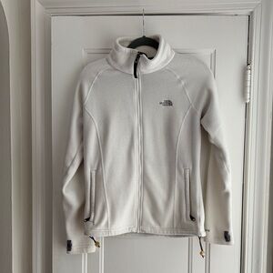 The North Face Women's White Fleece Jacket (medium)